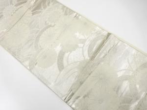 アンティーク　菊に青海波模様織り出し袋帯（材料）